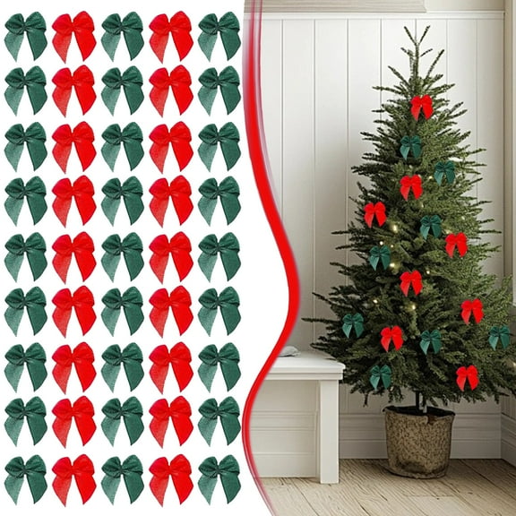 LANpengDZ Multi Color Bows All Purpose Decoration For Wrapping Scrapbooking Crafting Cupcake & Fashion DIY Projects 50 bows per pack Multi-colored mini red bow Home & Garden Home Decor