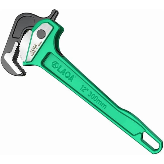 LAOA Rapid Pipe Pliers,Multifunction Aluminum Ratchet Pipe Wrench, Forceps Tongs with CR-V Wrench Head,Use for Building Worker,Heavy Industry,Car Repairing, Household Assemble (12 inch)
