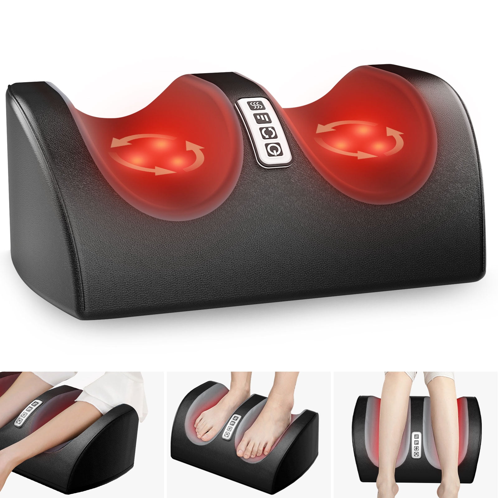 LAOBEN Shiatsu Foot Massager with Heat,  Deep Kneading Foot and Calf Massager , Gifts for Women & Men
