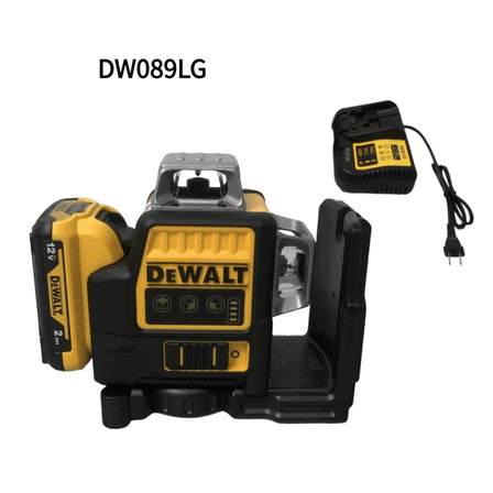 LAOCAI 12V MAX Cordless Professional Laser Level (DW089LG Model) - 3 x 360° Green Lines, High Precision for Construction, Home Renovation (Includes battery and charger)