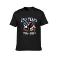thumbnail image 1 of LAOLIUSN 250th Anniversary “250 Years” 1776-2026 Patriotic Eagle American Flag Graphic T-Shirt, 100% Cotton, Unisex S-4XL, 1 of 5
