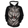 thumbnail image 1 of LAOLIUSN 3D Tiger Graphic Hoodie for Men, All-Over Print Pullover Sweatshirt, Big and Tall Plus Size Streetwear Hoodie with Pocket S-4XL, 1 of 7