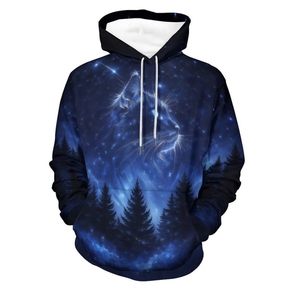 LAOLIUSN Cat Graphic Hoodie Autumn Winter Long Sleeve Pullover Cute Realistic animal-themed sweatshirts，Size S–4XL