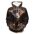 thumbnail image 1 of LAOLIUSN Funny American Flag Eagle Hoodie USA Bald Eagle Graphic Sweatshirt S-4XL, 1 of 7