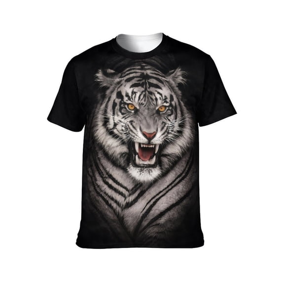 LAOLIUSN Funny Tiger Printed T-Shirt Animal Graphic Tee Shirt,S-4XL