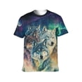 thumbnail image 1 of LAOLIUSN Men'S Wolf Graphic T-Shirt Novelty Animal Print Short Sleeve Top, S-4XL, 1 of 7