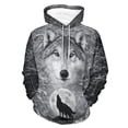 thumbnail image 1 of LAOLIUSN Men’s 3D Wolf Hoodie All Over Print Pullover Hooded Sweatshirt, Galaxy Moon Wolf Pack Graphic, Soft Stretch Polyester Spandex, S-4XL, 1 of 6