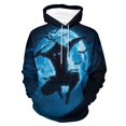 thumbnail image 1 of LAOLIUSN Men’s All-Over Print Ninja Hoodie – 3D Moon Warrior Graphic Pullover Sweatshirt, Stretch Fabric S–4XL, 1 of 7