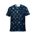thumbnail image 1 of LAOLIUSN Men’s All Over Print Scale Pattern T-Shirt, Mermaid Dragon Scales Graphic Tee, Short Sleeve Crewneck,Sizes S-4XL, 1 of 7