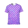thumbnail image 1 of LAOLIUSN Men’s All Over Print Scale Pattern T-Shirt, Mermaid Dragon Scales Graphic Tee, Short Sleeve Crewneck,Sizes S-4XL, 1 of 7
