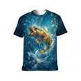 thumbnail image 1 of LAOLIUSN Men's Fishing Graphic T-Shirt, Bass Fish Water Splash Tee, Outdoor Short Sleeve Fishing Shirt, S-4XL, 1 of 7
