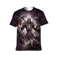 thumbnail image 1 of LAOLIUSN Men's Gothic Skull Graphic T-Shirt, 3D All Over Print Short Sleeve Crew Neck Casual Tee, Soft Stretch Shirt, S-4XL, 1 of 7