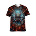 thumbnail image 1 of LAOLIUSN Men’s Graphic T-Shirt Spider Web Print, All Over Spider Pattern Tee, Short Sleeve Crewneck,Sizes S-4XL, 1 of 6