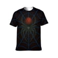 thumbnail image 1 of LAOLIUSN Men’s Graphic T-Shirt Spider Web Print, All Over Spider Pattern Tee, Short Sleeve Crewneck,Sizes S-4XL, 1 of 7