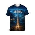 thumbnail image 1 of LAOLIUSN Men's Jesus Shirt, Christian T Shirt Graphic Tee, Faith Religious Spiritual Apparel, All Over Print Gospel Shirt, S-4XL, 1 of 7