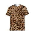 thumbnail image 1 of LAOLIUSN Men's Leopard Print Casual Short Sleeve T-Shirt, S-4XL, 1 of 7