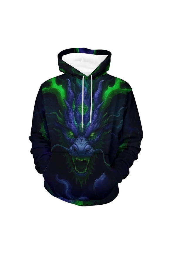 Men's Novel Dragon Hoodie 3D Print Graphic Hoodies Casual Cool Sweatshirt Pullover Size S–4XL