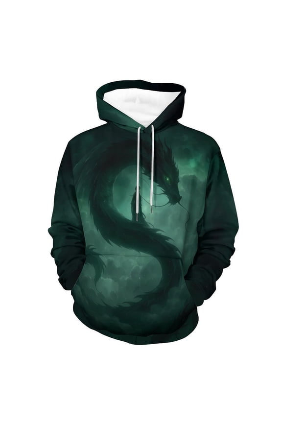 Men's Novel Dragon Hoodie 3D Print Graphic Hoodies Casual Cool Sweatshirt Pullover Size S–4XL