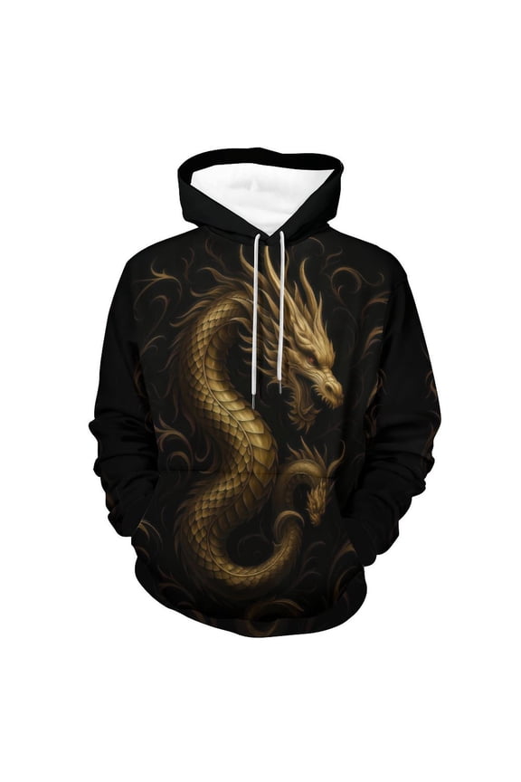 Men's Novel Dragon Hoodie 3D Print Graphic Hoodies Casual Cool Sweatshirt Pullover Size S–4XL
