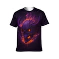 thumbnail image 1 of LAOLIUSN Men's Skull Graphic T-Shirt Summer Short Sleeve Tops, S-4XL, 1 of 7