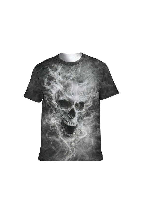 Men's Skull Graphic T-Shirt Summer Short Sleeve Tops, S-4XL
