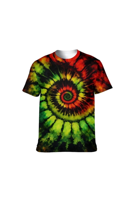 Men’s Tie Dye Shirts for Men, Short Sleeve Mens Tie Dye Shirt, Rainbow Tie Dye T-Shirts Tee S-4XL