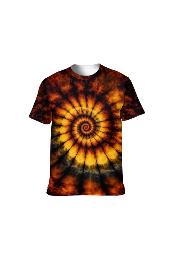 Men’s Tie Dye Shirts for Men, Short Sleeve Mens Tie Dye Shirt, Rainbow Tie Dye T-Shirts Tee S-4XL