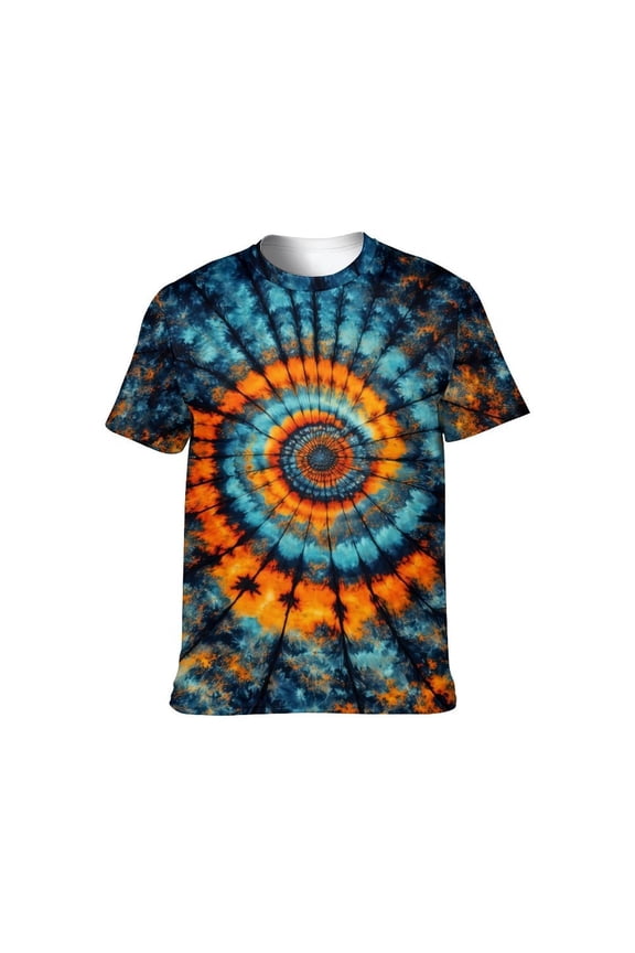 Men’s Tie Dye Shirts for Men, Short Sleeve Mens Tie Dye Shirt, Rainbow Tie Dye T-Shirts Tee S-4XL