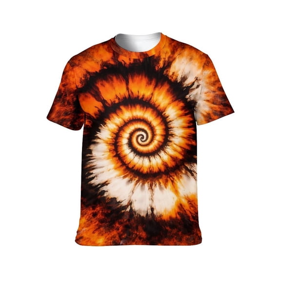 LAOLIUSN Men’s Tie Dye Shirts for Men, Short Sleeve Mens Tie Dye Shirt, Rainbow Tie Dye T-Shirts Tee S-4XL