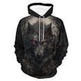 thumbnail image 1 of LAOLIUSN Men’s Wolf Pack 3D Graphic Hoodie, All-Over Print Pullover Sweatshirt, Sizes S–4XL, 1 of 7