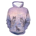 thumbnail image 1 of LAOLIUSN Men’s Wolf Pack 3D Graphic Hoodie, All-Over Print Pullover Sweatshirt, Sizes S–4XL, 1 of 7