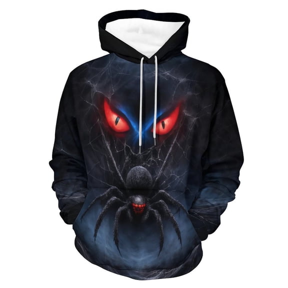 LAOLIUSN Novelty Long Sleeve Hoodie Funny Spider Graphic Sweatshirts S-4XL