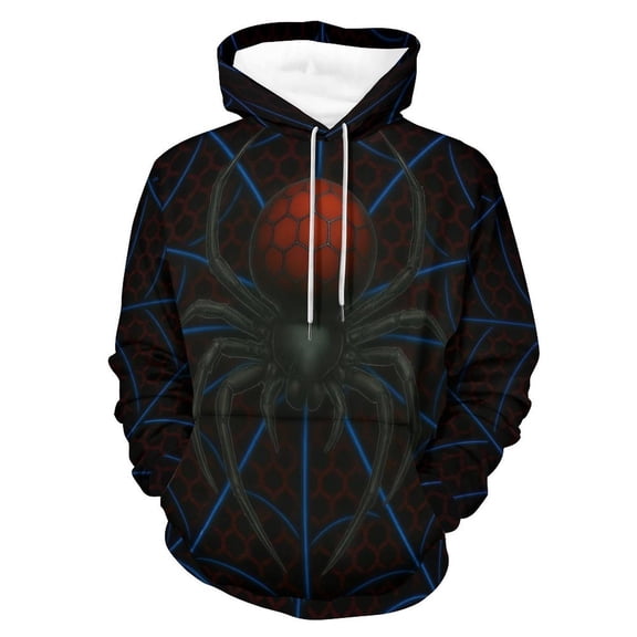 LAOLIUSN Novelty Long Sleeve Hoodie Funny Spider Graphic Sweatshirts S-4XL