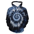 thumbnail image 1 of LAOLIUSN Novelty Tie Dye Style Hoodies for Men Spiral Streak Print Sweatshirt Pullover S-4XL, 1 of 7