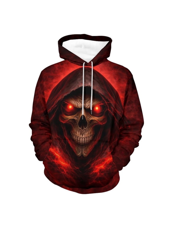 Soul Men's Skull Pattern 3D Print Fashion Design Hoodies Sweatshirt, S-4XL
