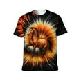 thumbnail image 1 of LAOLIUSN USA Tie Dye Graphic T-Shirt,Animal tie-dye patterns printed on short-sleeved tops., Crewneck Short Sleeve, 88% Polyester 12% Spandex, S-4XL, 1 of 6