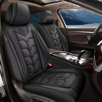 LAONNVIR 2 Front Seat Covers Fit for Acura TL 2004-2014 Leather Seat Covers Breathable Waterproof Vehicle Seat Cushion(Black,Front Seat)