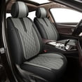 thumbnail image 1 of LAONNVIR Car Seat Cover Fit for Ford F550 2017-2025 Breathable and Waterproof Premium Leather Front and Back Seat Protectors Black&Grey,Full Set(2 Row 5 Seats), 1 of 8
