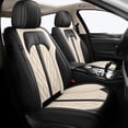 thumbnail image 1 of LAONNVIR Car Seat Cover for Volkswagen VW Jetta 2007-2025 First Row Seat Leather Seat Covers Waterproof Automotive Seat Cushion Protector Black&Beige,Front Seat, 1 of 8