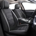 thumbnail image 1 of HQBQBUG Car Seat Covers Custom Fit for Chevy Trailblazer 2021-2025:5 Seats Full Set Breathable Leather Automotive Seat Protectors Black,Full Set(5Seat), 1 of 9