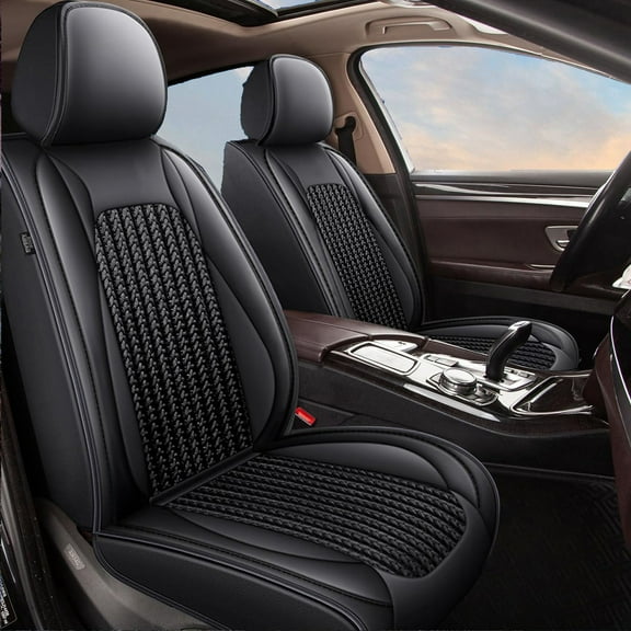 LAONNVIR Car Seat Covers Fit for Ford Bronco Sport 2021-2025 Full Set Leather Seat Cushion Waterproof Automotive Seat Protectors Black,Full Set(5 Seat)