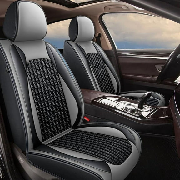 LAONNVIR Car Seat Covers Fit for Toyota Camry 2002-2025: Full Set Waterproof Leather Vehicle Seat Cushion Luxury Automotive Protector Grey,Full Set(5 Seat)