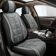thumbnail image 1 of LAONNVIR Car Seat Covers Front Seats,Comfort Classic Leather Car Seat Covers, Non-Slip Breathable Seat Covers Fit for Toyota 4Runner 2003-2025(Black&Grey,Front Pair), 1 of 8