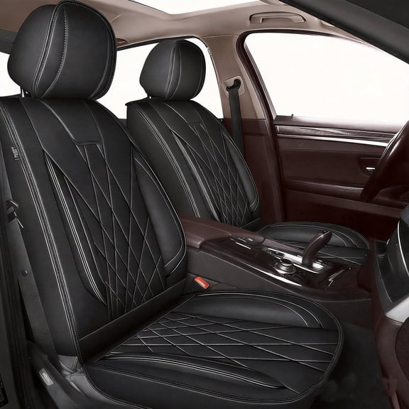 HQBQBUG Car Seat Covers Full Set Fit for Jaguar F-Pace 2017-2025 Anti-Slip Full Set Automotive Vehicle Cushion Protector Black,Full Set(5Seat)