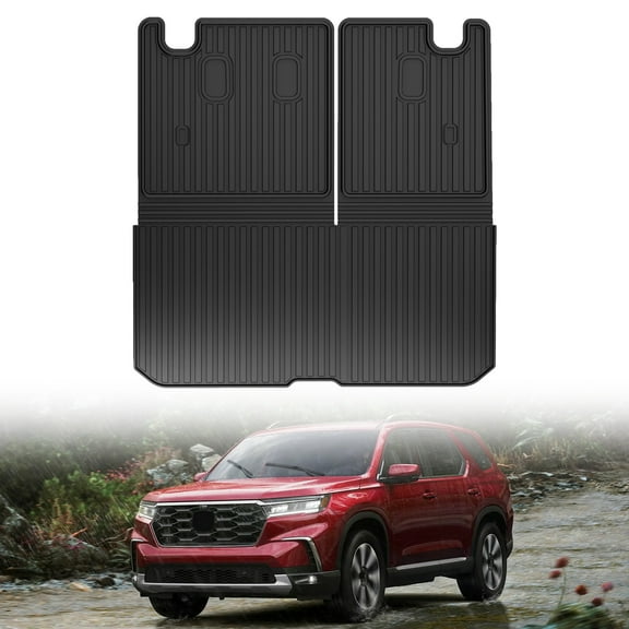 LAONNVIR Fit for Honda Pilot 2016-2025 (No Elite) Trunk Mat with Backrest Mat TPE for 2022 Pilot Accessories Cargo Tray Rear Seat Back Protector