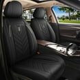 thumbnail image 1 of LAONNVIR Front Car Seat Covers Fit for Jaguar F-Pace 2017-2025:Front Set Waterproof Leather Vehicle Seat Cushion Luxury Automotive Protector Black,2PCS Front, 1 of 7