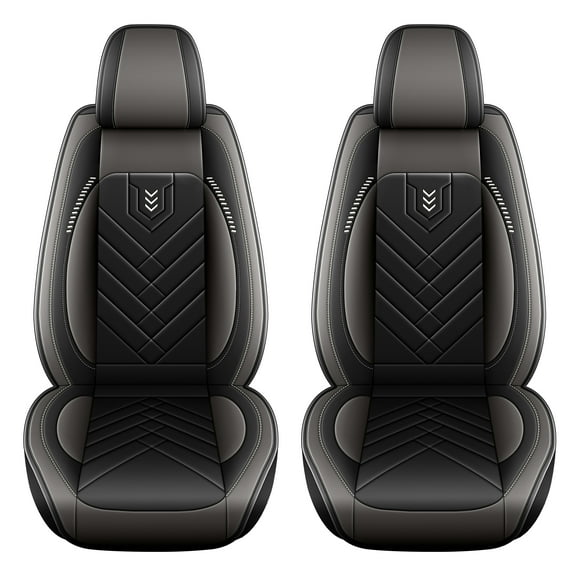 LAONNVIR Front Car Seat Covers Fit for Toyota Prius V 2012-2017 Breathable and Waterproof Car Seat Covers 2 Front Leather Seat Covers Grey,2PCS Front