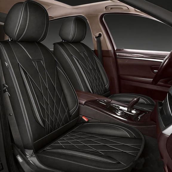 LAONNVIR Full Set Car Seat Covers Fit for Chevrolet Blazer 2019-2025 Faux Leather Waterproof Seat Cover 2 Rows 5 Seats Carseat Protector Black,Full Set(5Seat)