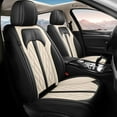 thumbnail image 1 of LAONNVIR Full Set Car Seat Covers Fit for BMW X3 2011-2017 Waterproof Leather Automotive Seat Cushion Protector Black&Beige,FullSet(5Seat), 1 of 9