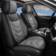 thumbnail image 1 of LAONNVIR Leather Seat Covers Full Set,5 Seats Covers for Cars,Breathable Luxury Leatherette Cushions,Front and Rear Seat Protectors Fit for Honda Civic 2003-2026(Black&Grey,Full Set), 1 of 7